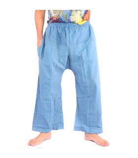 Casual pants cotton - blue