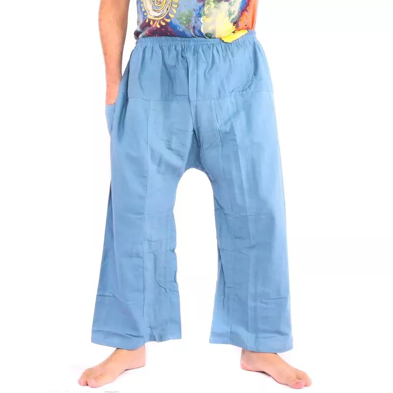 Casual pants cotton - blue