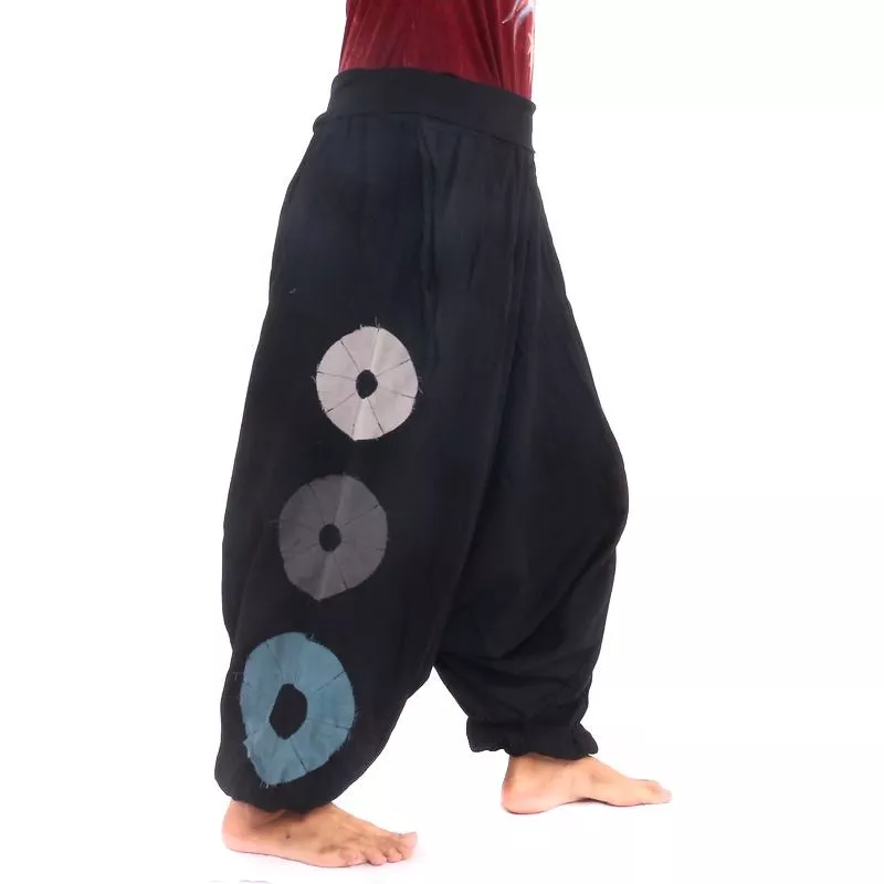 Harem pants black, cotton