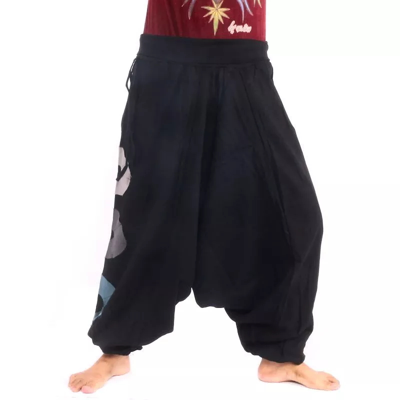Aladinhose schwarz, Baumwolle