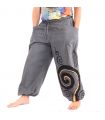 Pantalon hippie thaïlandais à motif spiralé