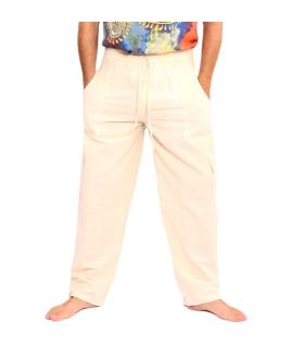 Casual trousers cotton undyed