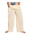 Pantalon de pêcheur - Non coloré - Pantalon de pêcheur en coton extra long