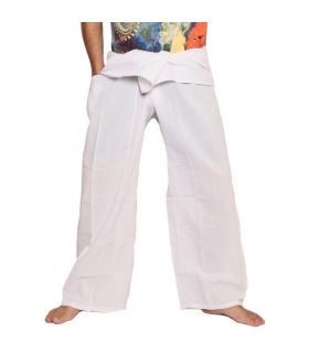 fisherman pants - white- extra long - cotton