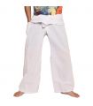 pantalon de pêcheur - blanc- extra long - coton