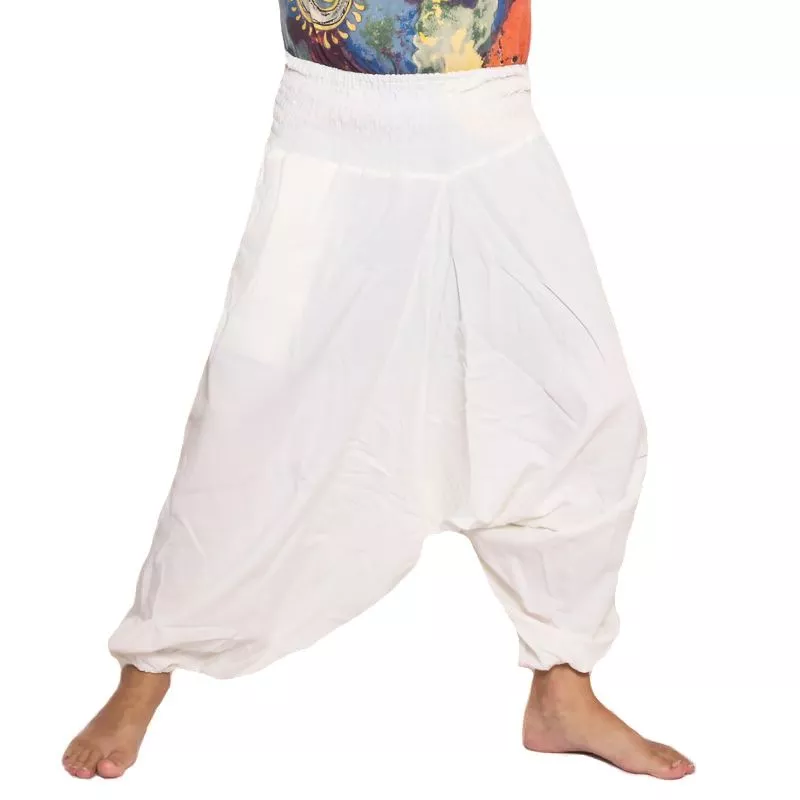 Harem pants cotton white