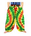 Harem pants rayon - batik Rastafari