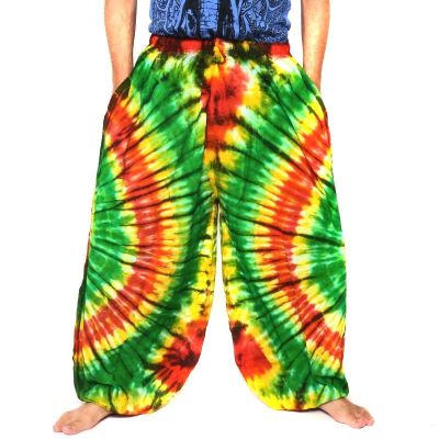 Haremshose Rayon - batik Rastafari