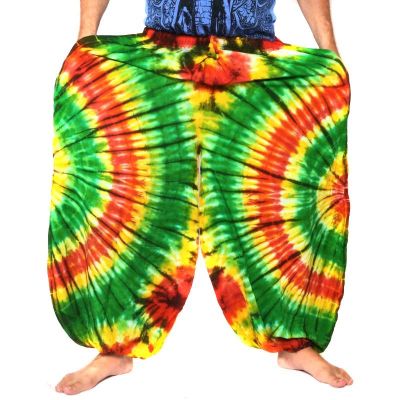 Haremshose Rayon - batik Rastafari