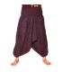 pantalon de harem court pour hommes et femmes coton violet