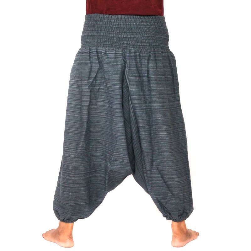 Pantalones cortos de harén pantalones mezcla de algodón - gris