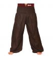 Pantalones Anchos de corte alto marrón oscuro