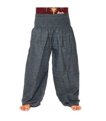 pantalon de harem coupe haute gris