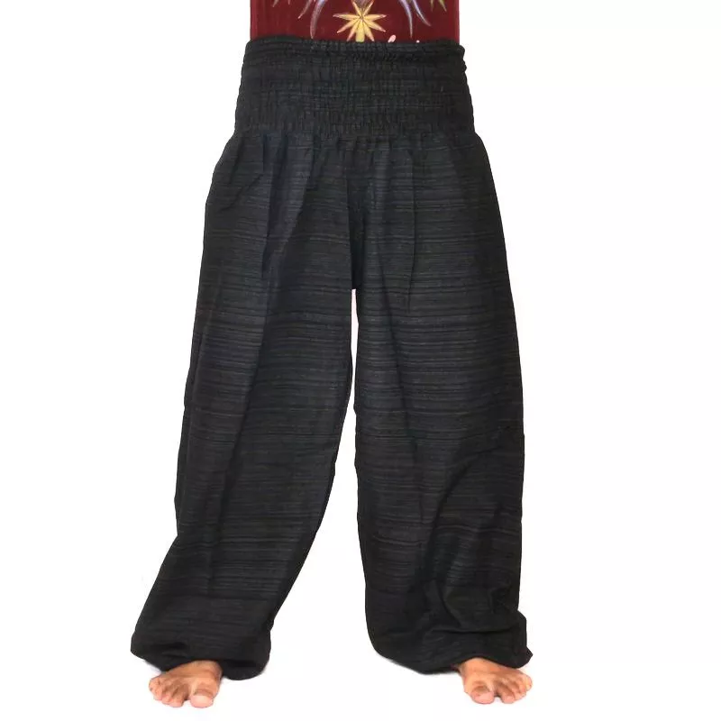 harem pants high cut black