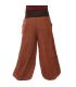 Song Chin, pantalon en coton double épaisseur - brun foncé