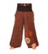 Song Chin, pantalones de algodón de doble capa - marrón oscuro