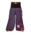 Palazzo pants cotton double layer - purple