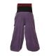 Pantalon palazzo en coton double couche - violet