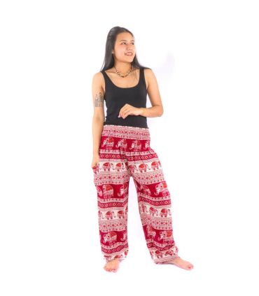pantalon harem éléphant, noir, rouge, bleu marine, violet