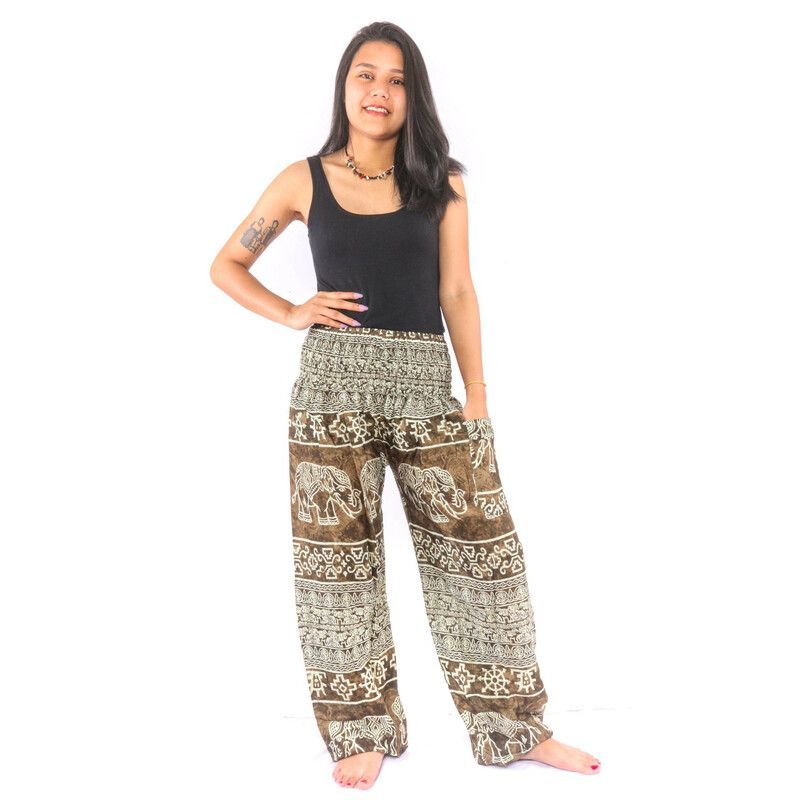 Harem pants elephant, black, red, navy blue, olive, sea green