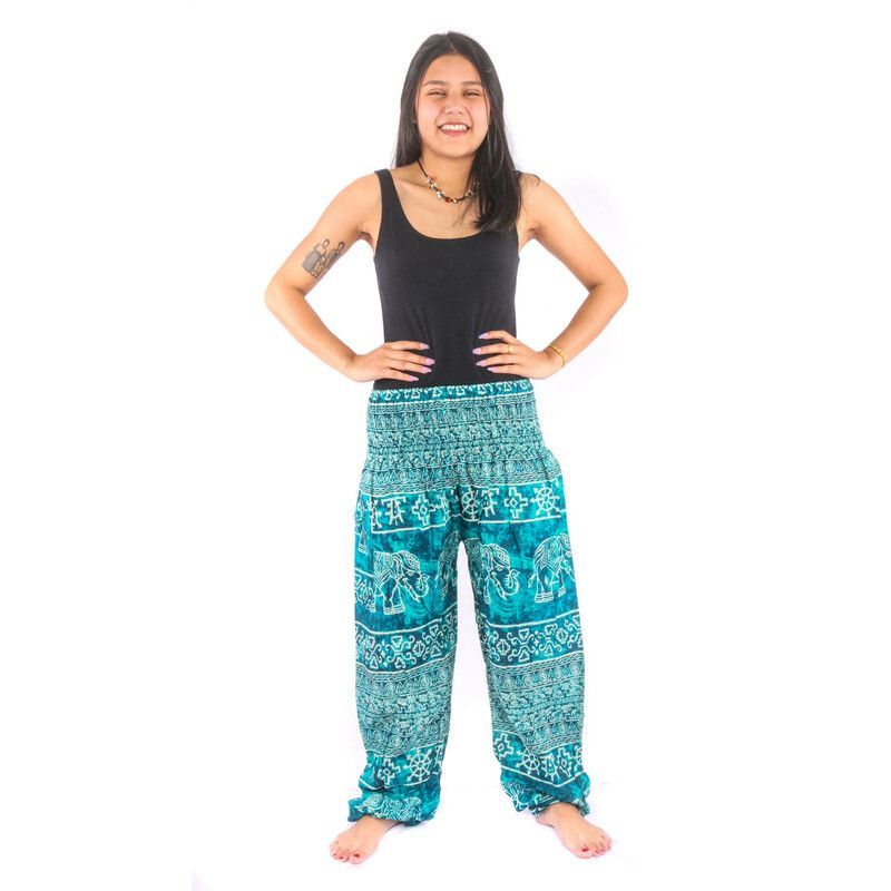 Harem pants elephant, black, red, navy blue, olive, sea green