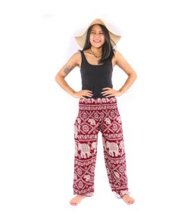 Haremshose Elefant, schwarz, rot, navy blau, grün