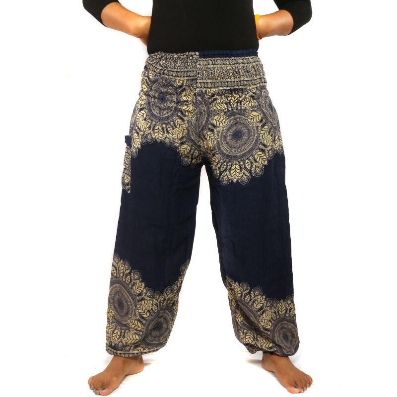 Pantalones de harén de viscosa Mandala