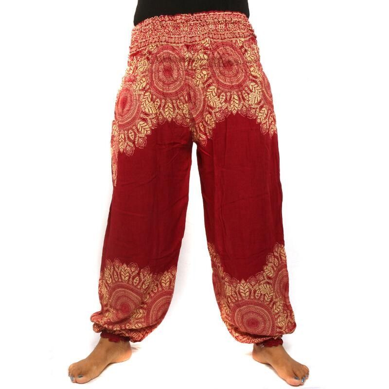 Pantalones de harén de viscosa Mandala