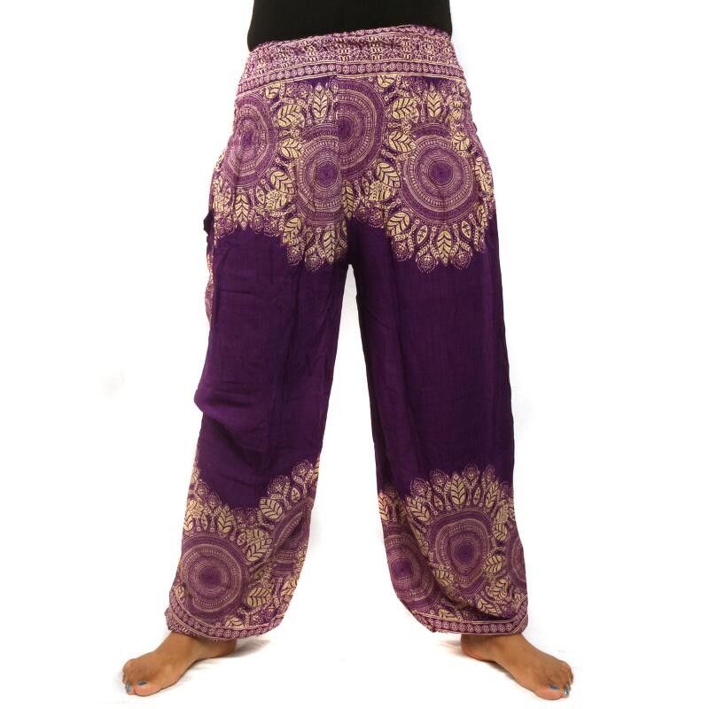 Pantalones de harén de viscosa Mandala