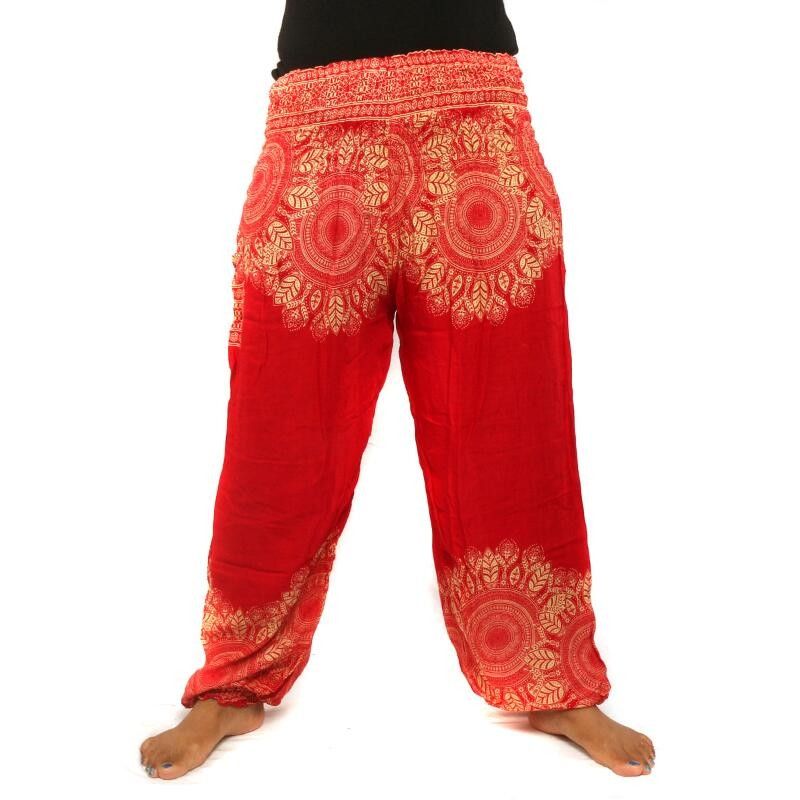 Pantalones de harén de viscosa Mandala