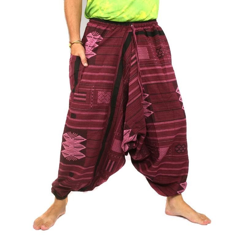 Pantalones de harén de Tailandia del Norte Mezcla de algodón