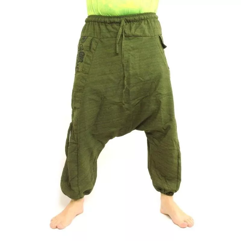 Aladin Hippie Hose mit Floral Design Om Aufdruck