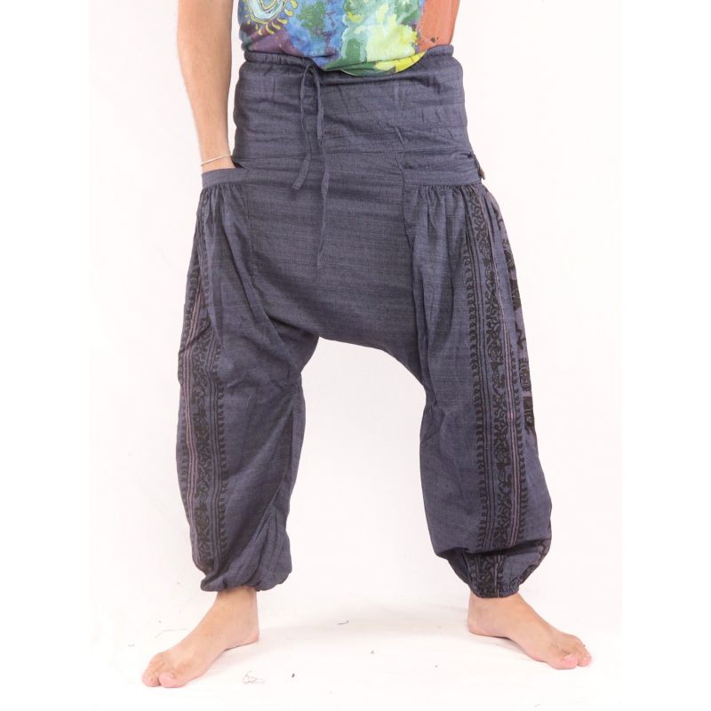 ॐ Aladinhose mit Sanskrit Symbolen Baumwoll-Mischung