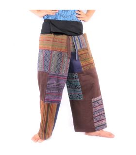 Patchwork Thai fisherman pants from Chiang Mai, heavy cotton