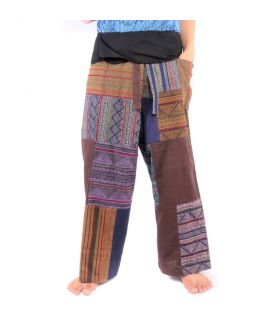 Patchwork Thai fisherman pants from Chiang Mai, heavy cotton