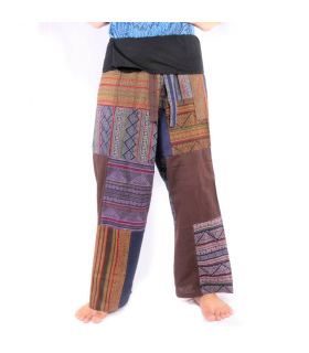 Patchwork Thai fisherman pants from Chiang Mai, heavy cotton