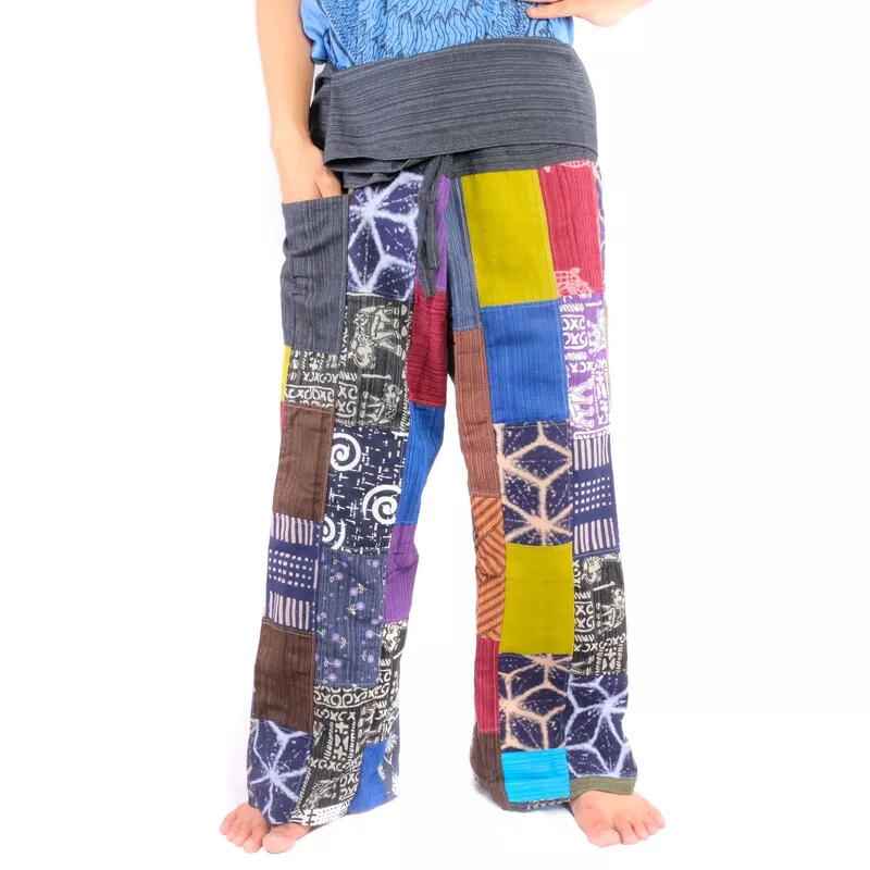 Thai fisherman pants patchwork size L