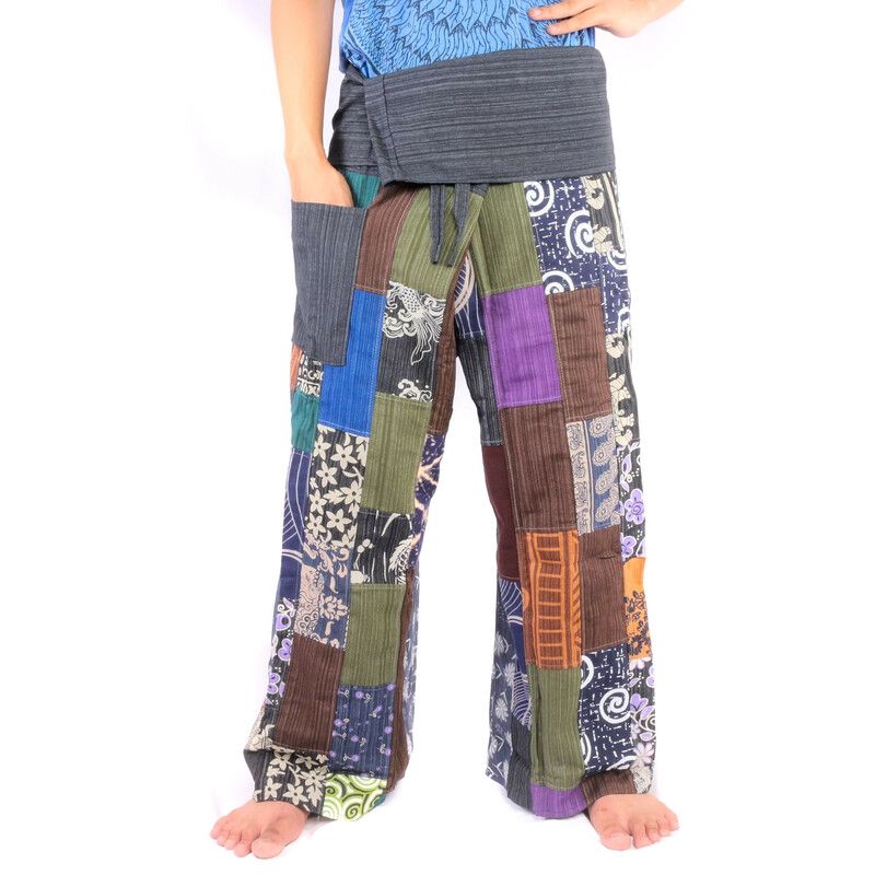 Thai fisherman pants patchwork size L