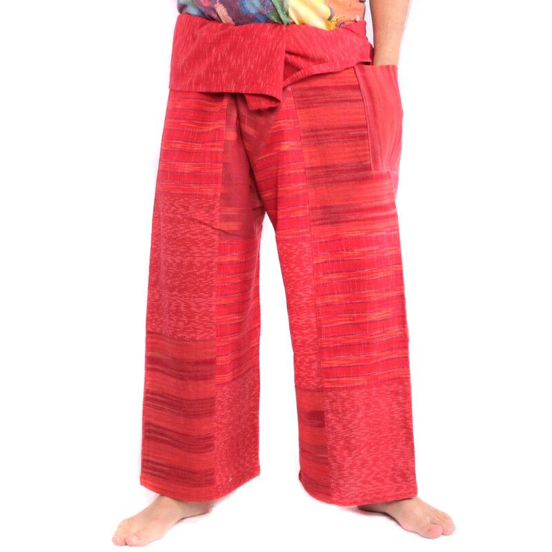 Jom Thong Thai pantalon de pêcheur Ikat "Mudmee".
