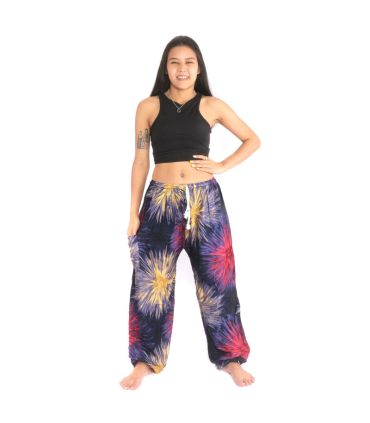 Pantalon Thai Jogger feu d'artifice oriental