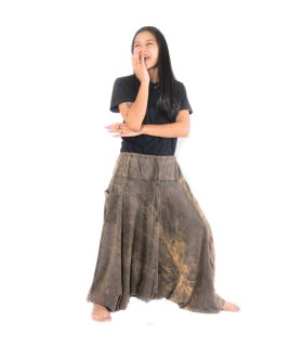 Aladinhose "Stone Washed" - Bequeme Haremshose aus 100% Baumwolle