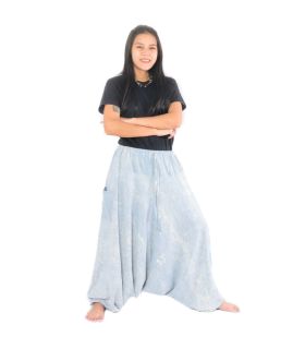 Aladinhose "Stone Washed" - Bequeme Haremshose aus 100% Baumwolle
