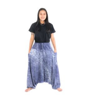 Aladinhose "Stone Washed" - Bequeme Haremshose aus 100% Baumwolle