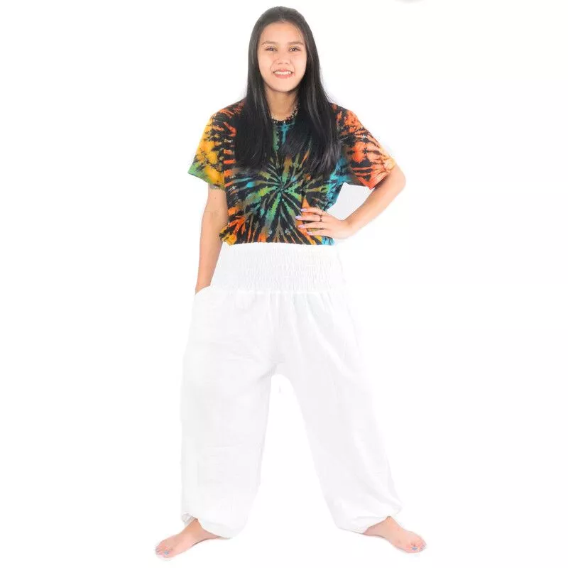 Sarouel confortable en coton blanc