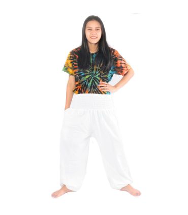 Sarouel confortable en coton blanc