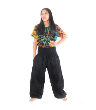 pantalon de harem coupe haute noir