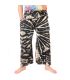 Pantalones de pescador tailandés "Mudmee" Batik negro blanco