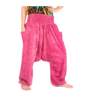 Pantalones de harén japonés "Stonewashed" Pantalones Anchos - cómodo, de moda y versátil para combinar en un tamaño.