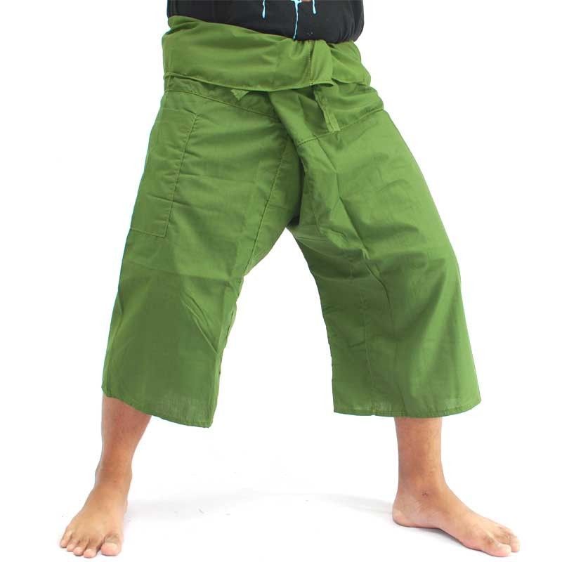 Thai Fischerhose Shorts aus Viskose in vielen Farben