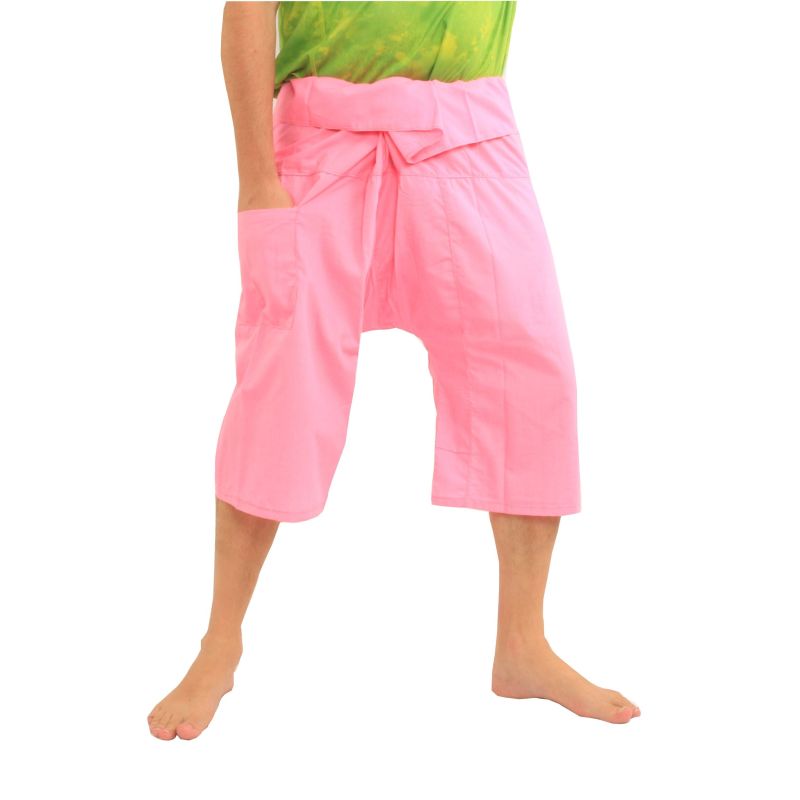 Thai Fischerhose Shorts aus Viskose in vielen Farben